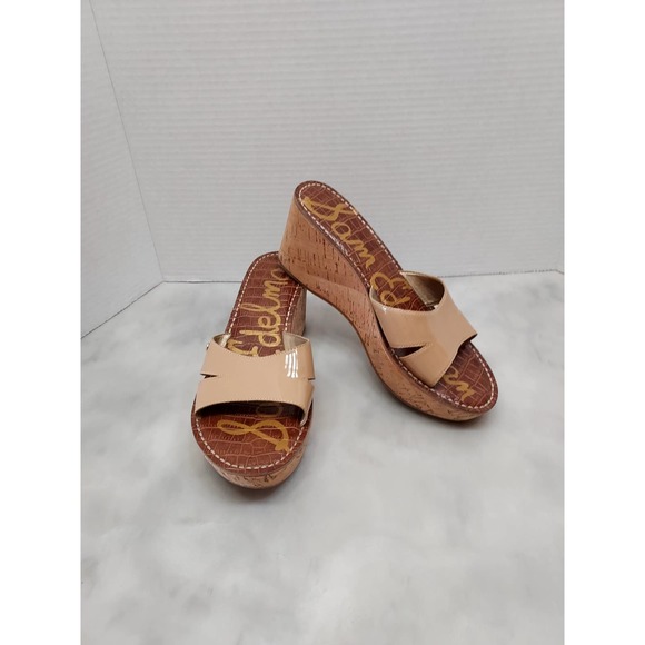 Sam Edelman Slide Wedge/Platform Tan Sandals Size 8.5M - Picture 2 of 8